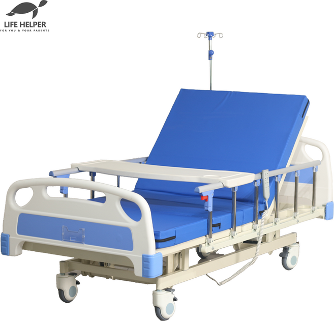라이프헬퍼 병원침대 환자용침대 전동 3모터 리모컨 매트리스 식판 포함 LH-BED1 179kg 총무게 병원 가정용 요양원 요양병원 베드 낙상방지 모션베드 의료용 환자침대 대여 아님, 1개