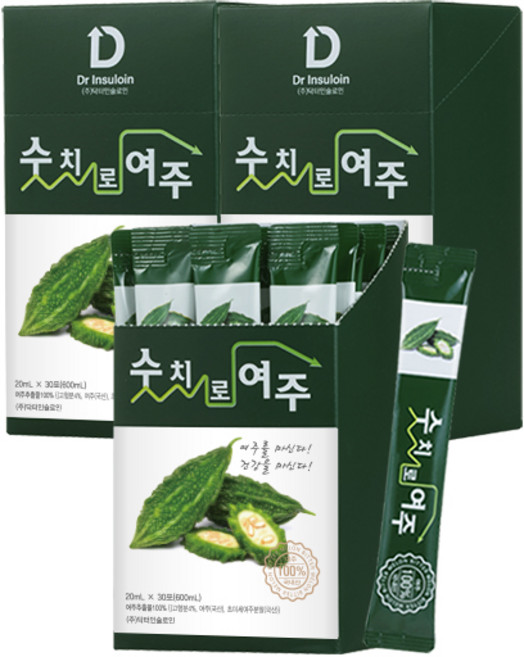 숫치로여주즙 100%여주즙 HACCP인증 상시제조 가장많이선택, 1박스, 20mlX30포, 600ml