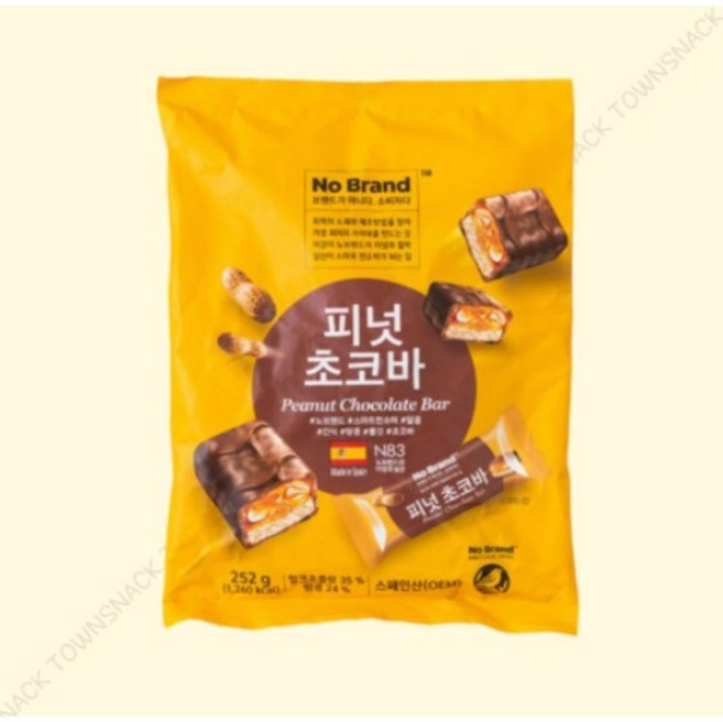 노브랜드 피넛초코바 252g, 5개