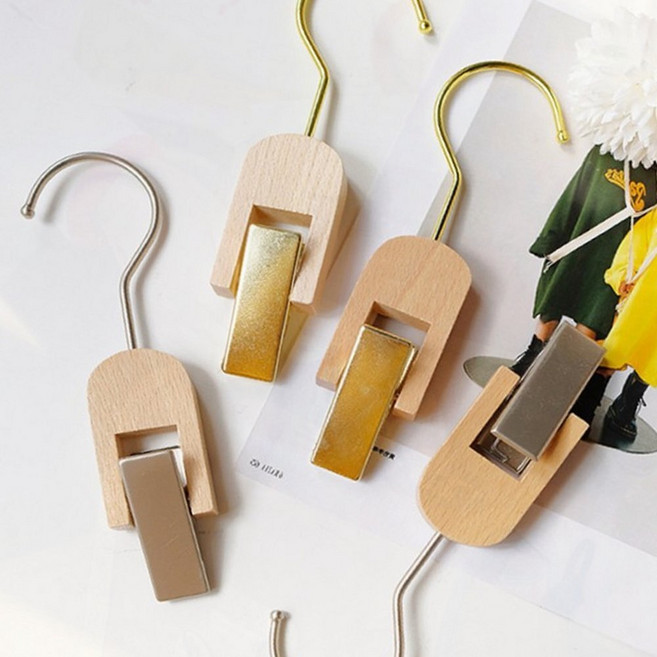 집게 걸이 원목 인테리어 논슬립 사진 후크 벽 부착 무타공, 1개, GT No.01 원목 집게걸이 실버