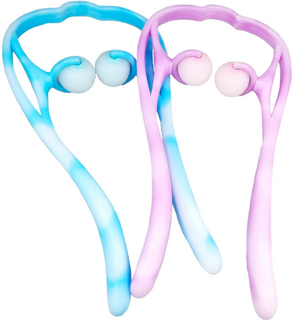 힐바디 고급형 소프트볼 뭉친 목 경추 주물럭 셀프마사지기, 블루, 1개