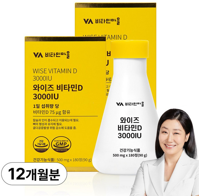 비타민마을 와이즈 비타민D 3000IU, 90g, 2개