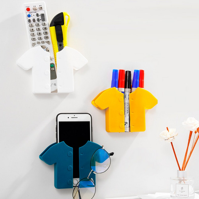 스마일공감 리모컨 꽂이 거치대 다용도 수납 정리함 보관함, 곰돌이 리모컨 거치대(옐로우), 1개