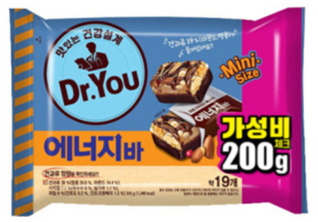 오리온 닥터유 에너지바 미니 200g(약19개입), 200g