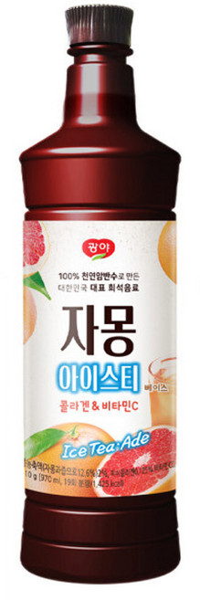 광야식품 자몽 베이스 아이스티, 970ml, 2개