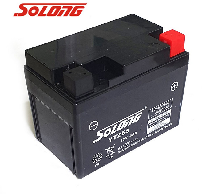 KR 센스50 소롱 YTZ5S(MF) 12V4A 오토바이배터리 SOLONG, 1개