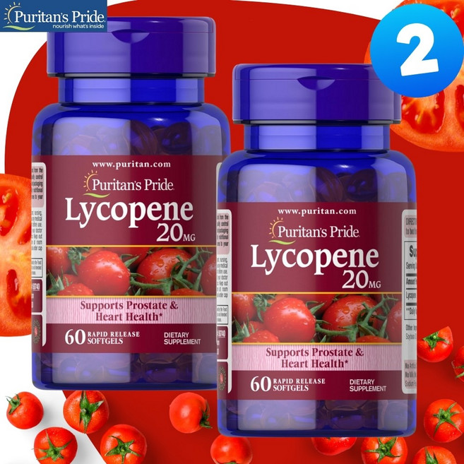 퓨리탄스프라이드 라이코펜 Lycopene 리코펜 카로티노이드 20mg 60정 2개