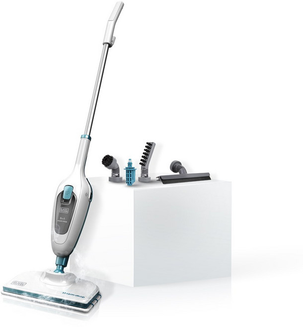 블랙앤데커 5in1 핸디 스틱 다용도 스팀청소기, 화이트, Fsmh13e5/cleaner