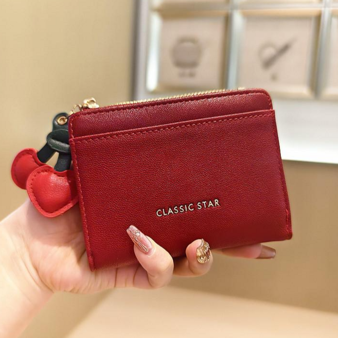 [키링세트] 샤샤벨 체리쉬 반지갑 여성 학생 카드지갑 초등 여아 지갑