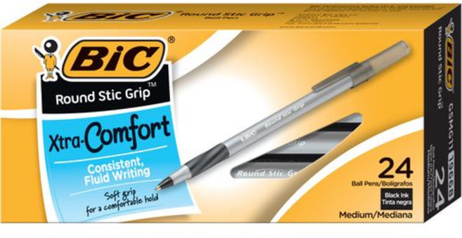 BIC Round Stic Grip Xtra Comfort BIC Round Stic Grip Xtra Comfort Ball Pen Medium Point (1.2mm) B, 1개