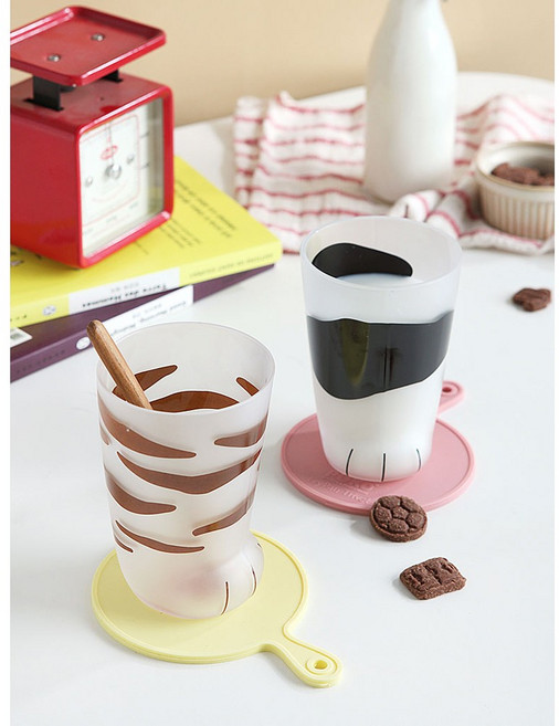 카라멜샵 레벤호프 홈캌페 고양이발 유리컵 냥발컵 300ml 2color, 1개