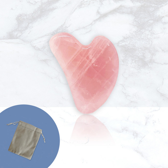 로즈쿼츠 하트괄사 페이스롤러 파우치 증정, 1. 괄사(하트), 1개