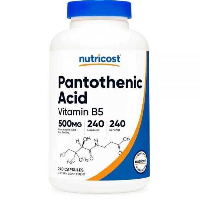 뉴트리코스트 판토텐산 비타민 B5 500mg 240정, 1개 - 쿠팡