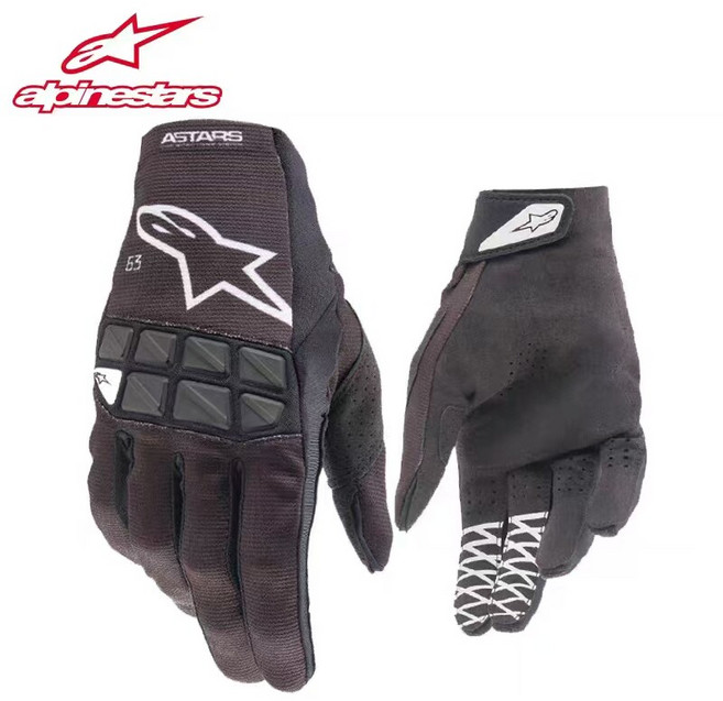 알파인스타 남녀공용 오토바이 라이딩 장갑 사계절 레이싱 바이크 오프로드 터치불가, 블랙03