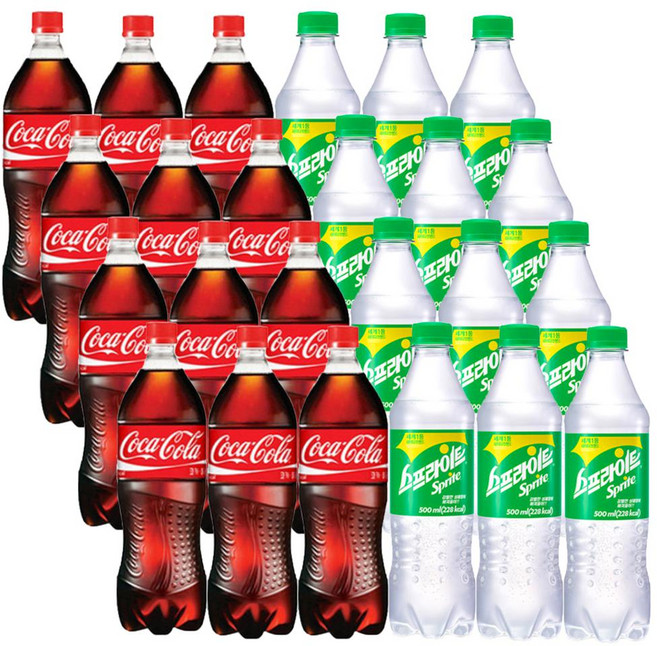 코카콜라 업소용 500ml x 12p + 스프라이트 업소용 500ml x 12p, 1세트