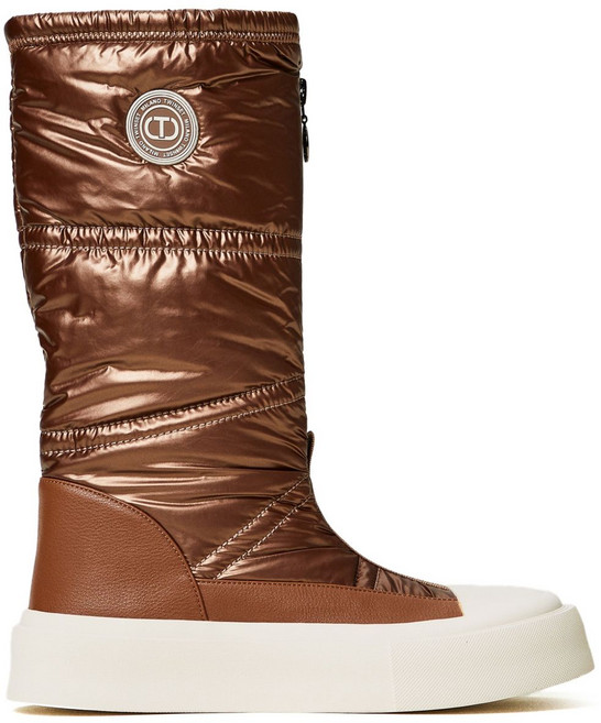 트윈셋 로고 아플리케 패딩 부츠