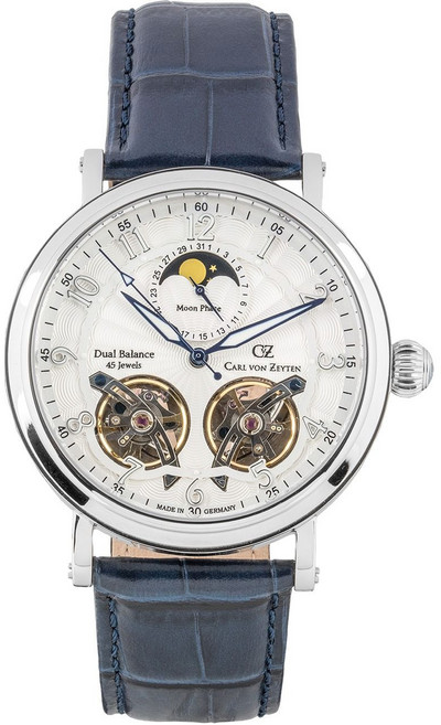 [Carl von Zeyten] 칼 폰 자이텐 CVZ0054SLS 남성 시계 무르그 오토매틱 문페이즈 46mm 5ATM - 포함