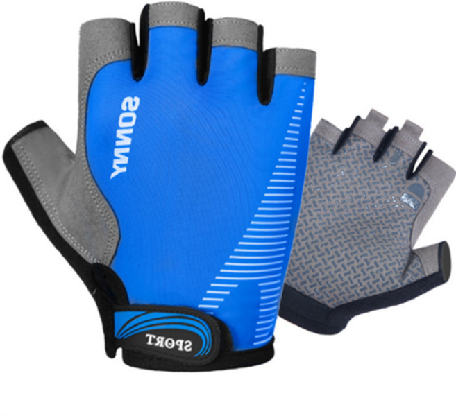 데일리쇼핑 자전거장갑 좌우세트 반장갑 미끄럼방지 충격완화 싸이클 라이딩 MTB 로드 오토바이 킥보드, 블루, 2개