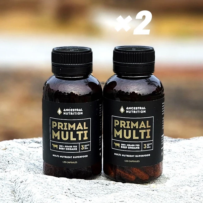[소내장]앤세스트럴뉴트리션 PRIMAL MULTI Beef Organ 호주 목초 우 소간 소내장 캡슐, 2개, 120정 - 쿠팡