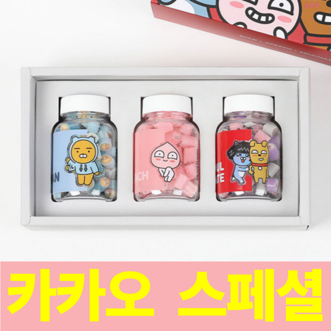 카카오프렌즈 화이트데이 사탕 선물 세트 수제 캔디, 3세트