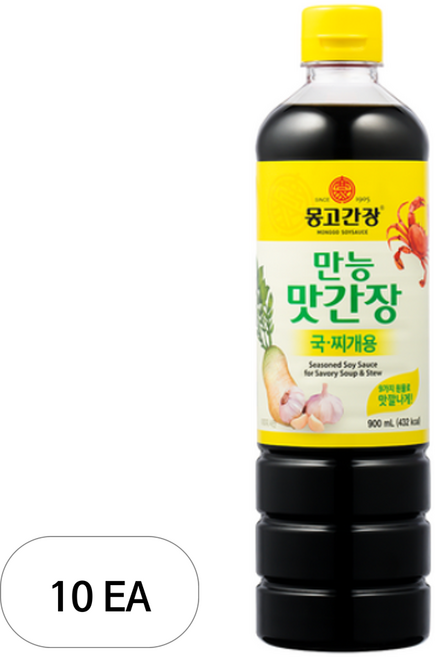 몽고간장 국찌개용 만능 맛간장, 900ml, 10개