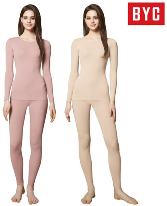 BYC 여성용 내복 면모달스판 여상하DCS 내의세트