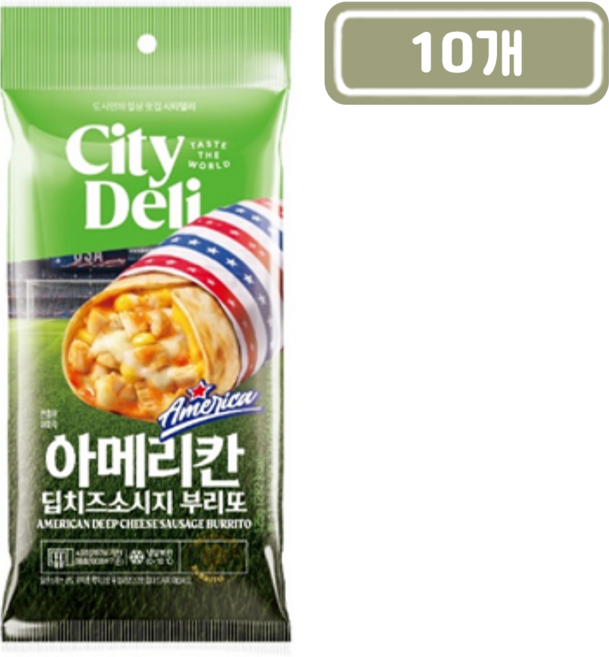 삼립)아메리칸 딥치즈소시지 부리또120g, 10개, 120g
