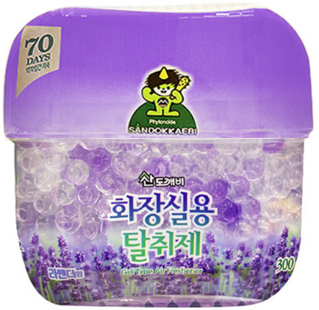 산도깨비 화장실용 탈취제 라벤더, 300g, 3개