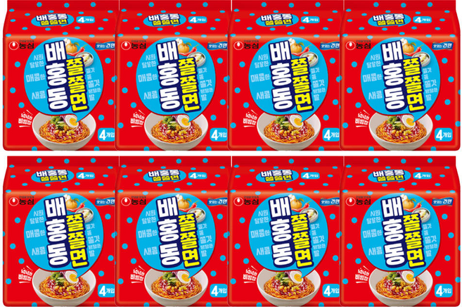 농심 배홍동쫄쫄면 129g 4입 8개, 32개