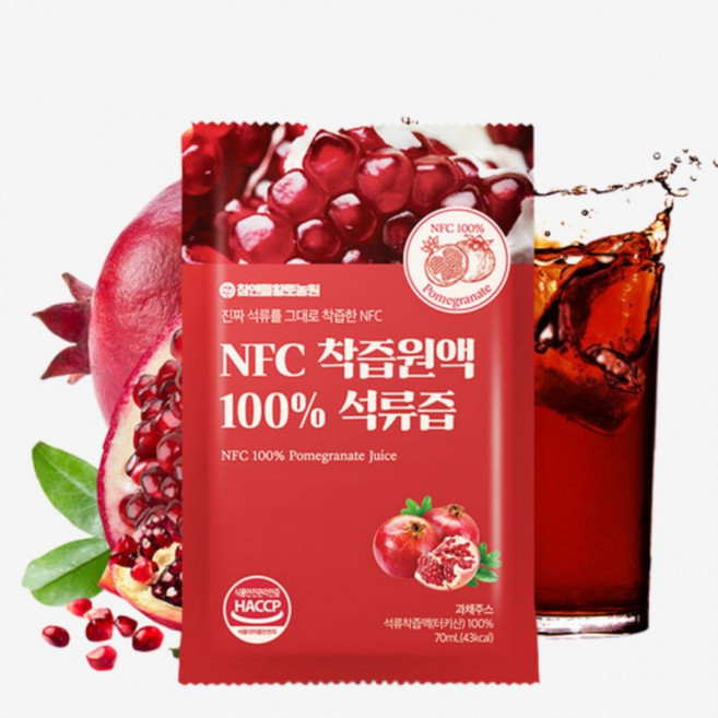 석류즙 70ml x 100포 착즙원액 무첨가 대용량 파우치 여성건강 혈기팔팔, 1
