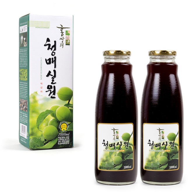 홍쌍리청매실 청매실원 1000ml x 2병, 1L, 2개