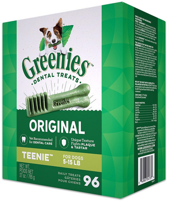 그리니즈 강아지 오리지널 덴탈껌, 오리지널 티니, 765g, 1개