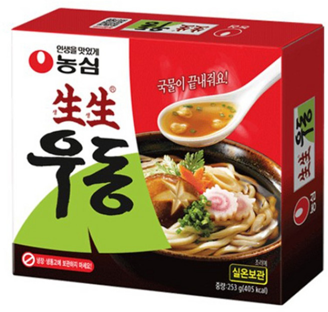 농심 생생우동봉지 253g x 12봉, 12개