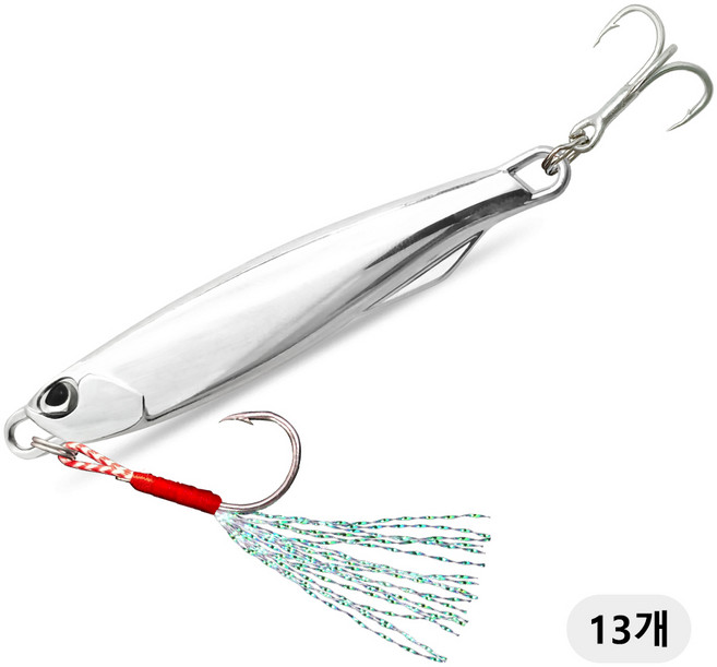 치승 CD 크롬 메탈지그 루어낚시, 13개, 30g, 실버