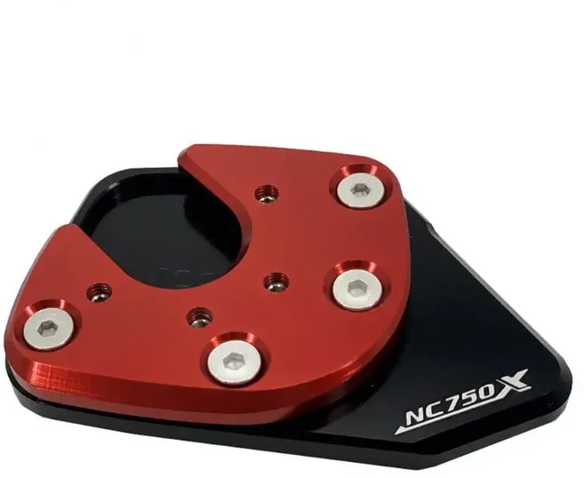 혼다 NC750X NC 750X NC750 X 2014-2020 오토바이 킥스탠드 풋 사이드 스탠드 익스텐션 패드 지지대 플레이, 02 Red