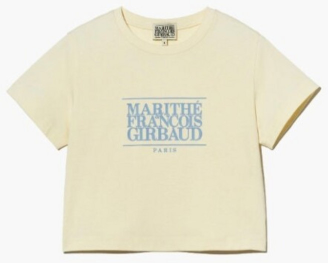 [마리떼 프랑소와 저버] 마리떼프랑소와반팔티 PQJ MFG45CTS102CRM W CLASSIC LOGO CROP TEE cream