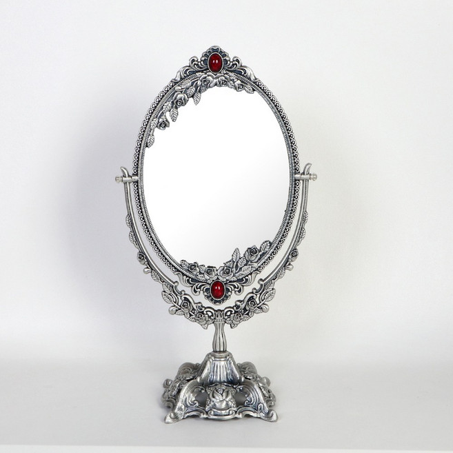 타임텐@ 큐티메탈 장미 타원 양면 화장대 거울 미디움사이즈 -3색상옵션