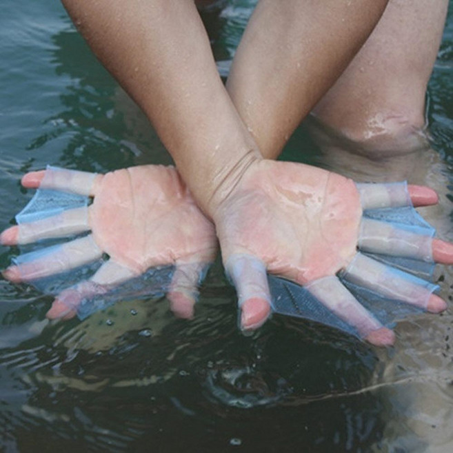 수영물갈퀴 오리손 블루 M 2P 수영보조도구 수영핸드패들