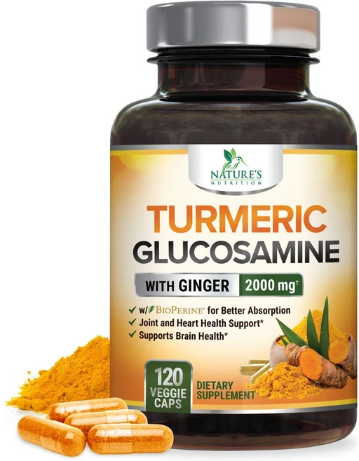 Nature's Nutrition 네이쳐스뉴트리션 터메릭 커큐민 w/ 진저 2000mg 120캡슐, 1개, 120정 - 쿠팡