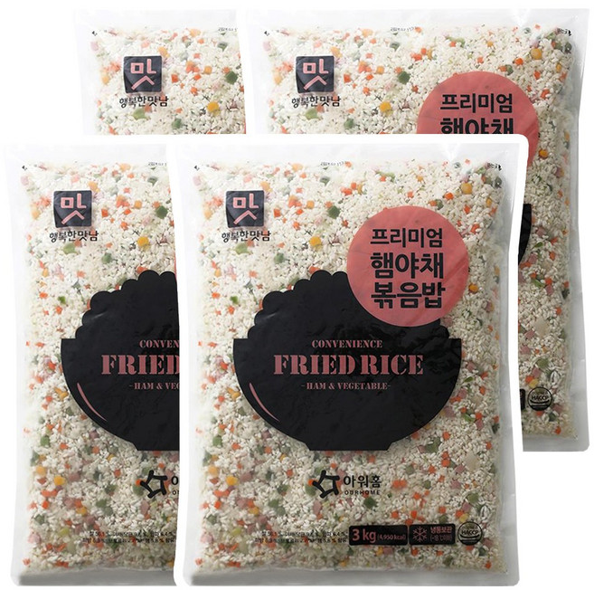 아워홈 행복한맛남 프리미엄햄야채볶음밥, 3kg, 4개
