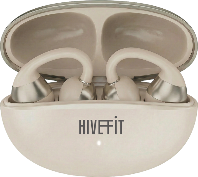 하이브핏 클립팟 오픈형 블루투스 이이폰, 아이보리, OH-BS01