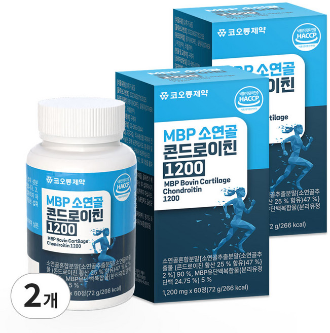 코오롱제약 MBP 소연골 콘드로이친 1200, 2개, 60정