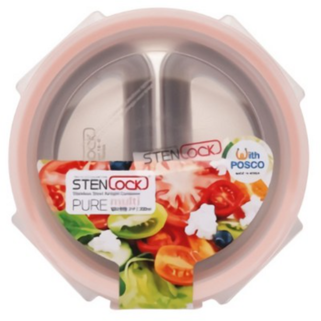 스텐락 퓨어 멀티 원형 1호 밀폐용기, 3개, 반찬통