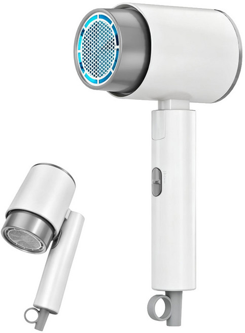 SAMSEA 접이식 여행용 가정용 고출력 헤어드라이어 1900W, 화이트, SQD-06