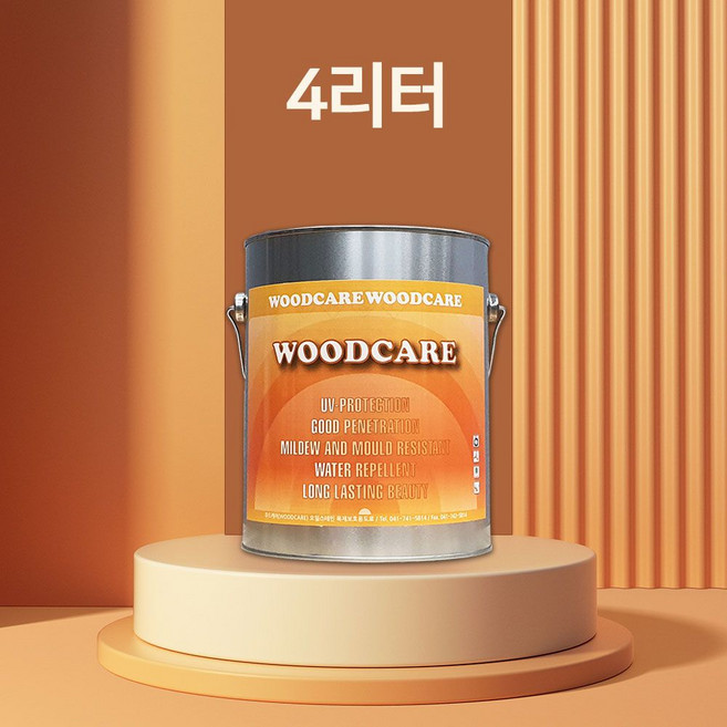 우드케어 오일스테인 woodcare 4리터 dad*7846XU, 02.WC-718(티크), 1개, 4L