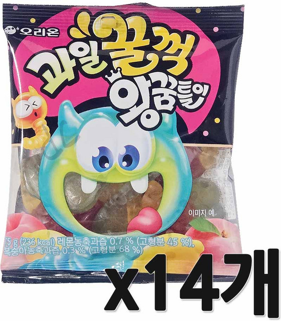 오리온 과일꿀꺽 왕꿈트리, 75g, 16개