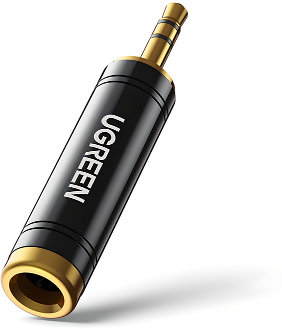 유그린 3.5 M to 5.5 / 6.35 / 6.5 F 오디오 변환 젠더, AV168, 1개