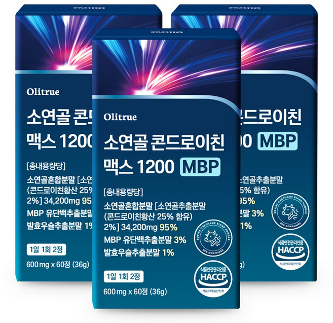 소연골 콘드로이친 mbp 95% 해썹인증, 3개, 60정