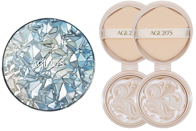 에이지투웨니스 AGE20s 팩트 아우라 에센스 커버 팩트, 1개, 블루 21호 본품1 리필2