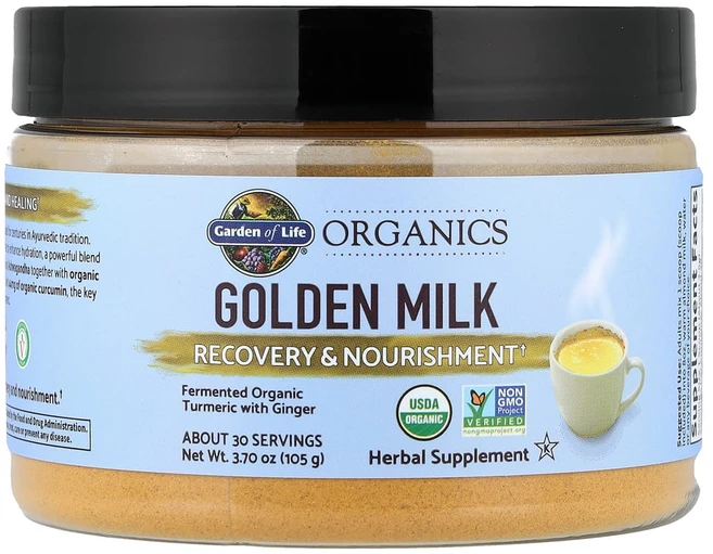 가든오브라이프 MyKind Organics Golden Milk & 영양 공급 3.70oz(105g), GOL12308, 105g, 1개 - 쿠팡